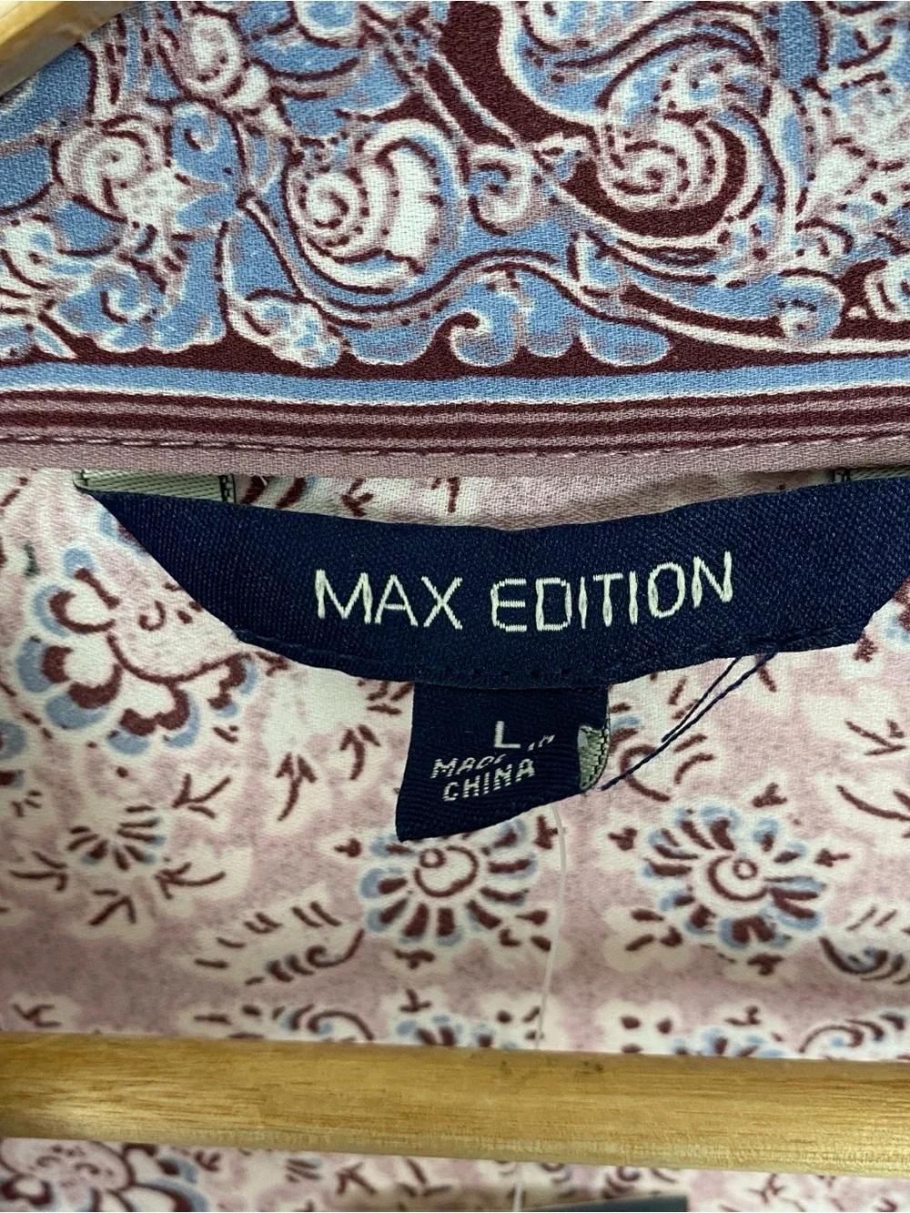 Max Studio Kimono Women's Size Large Open Front Top Cover Up Paisley Floral NWT